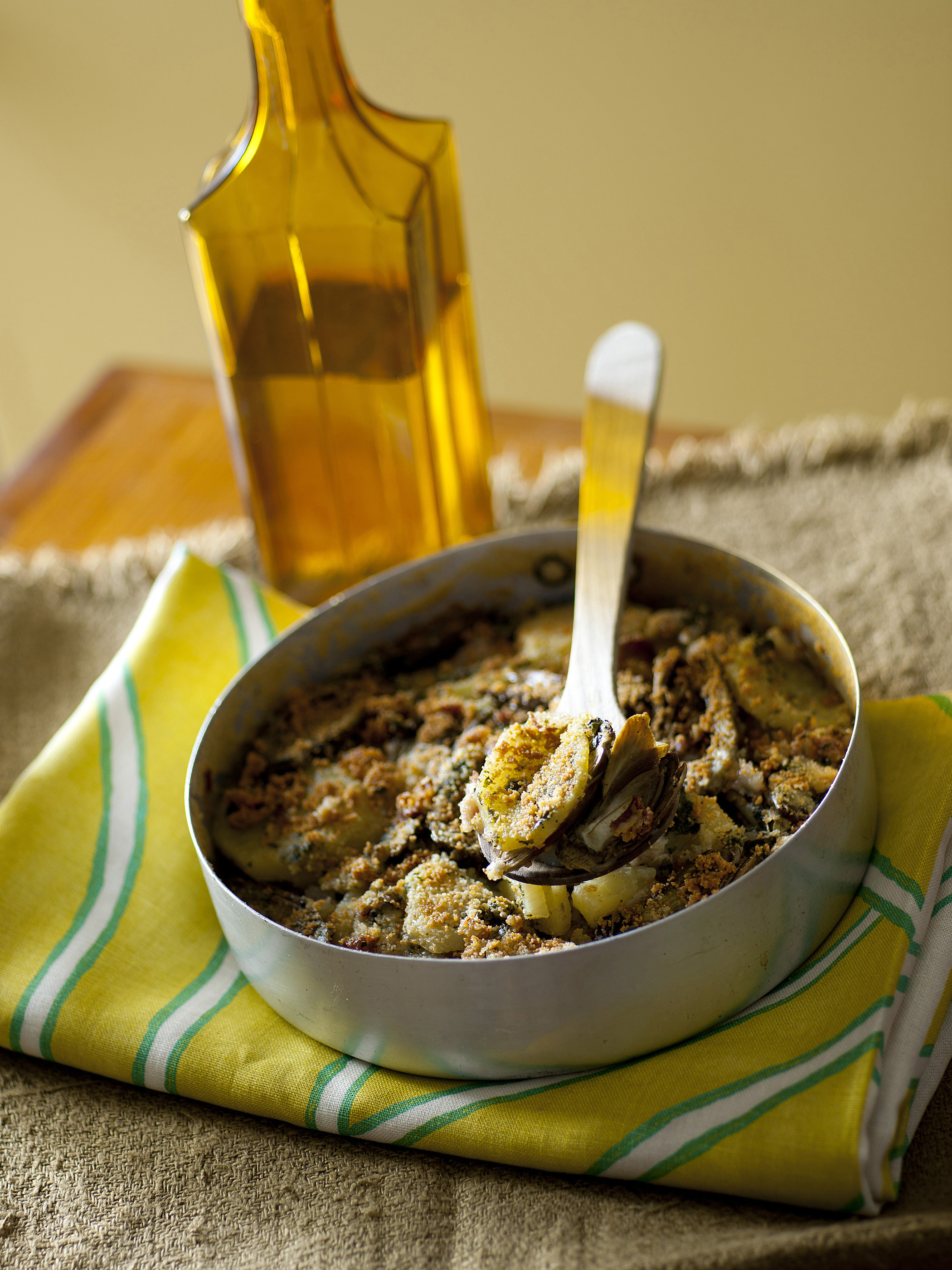 Teglia con patate al lardo