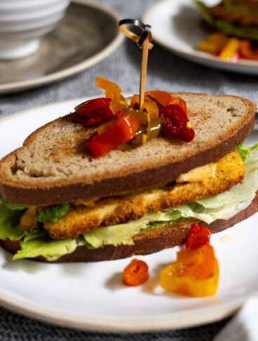 Panino con cotoletta vegetariana