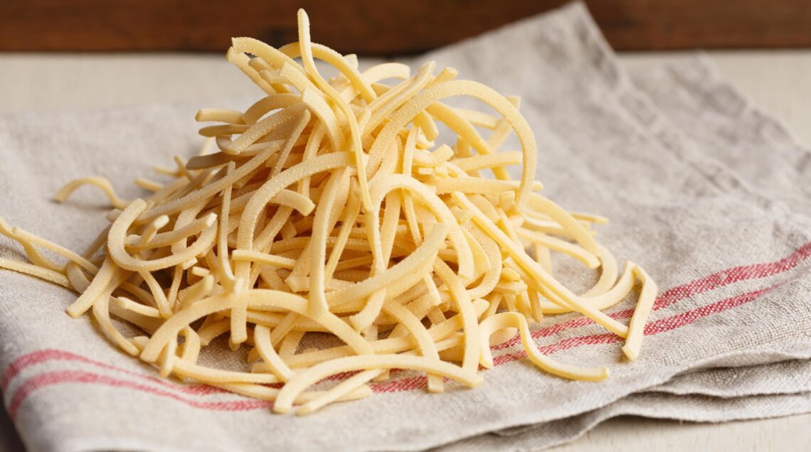 Scialatielli pasta from Campania, Italy