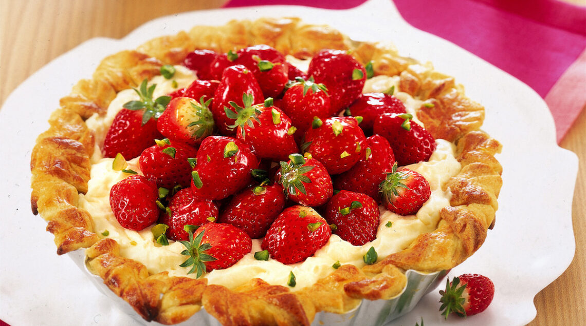 Crostata con pistacchi e Chantilly