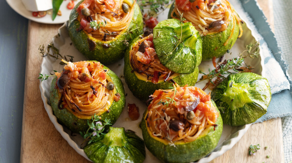 Zucchine con spaghettini piccanti