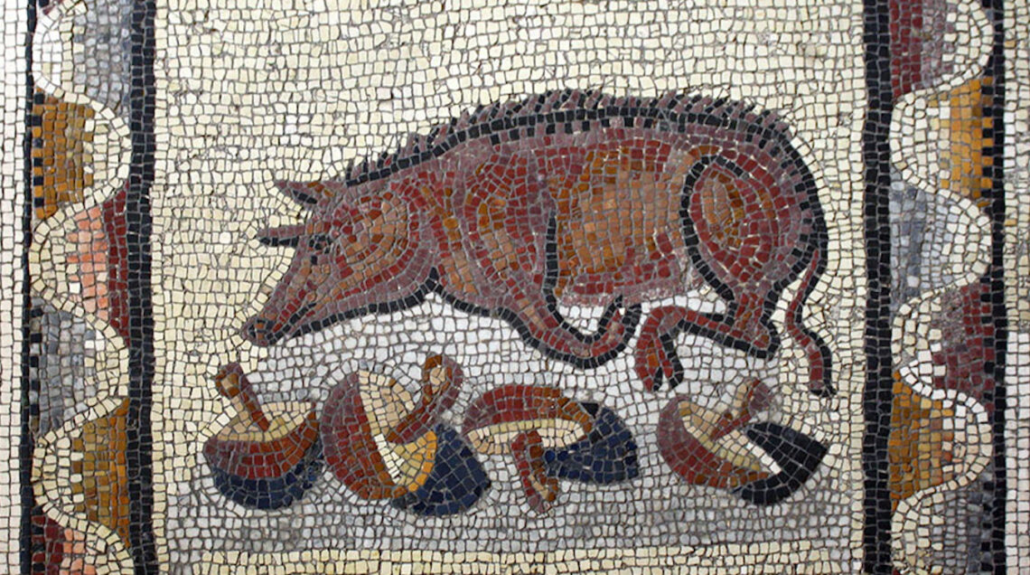 APICIO PORCO_350-375 dC_mosaico pavimentale romano Musei Vaticani