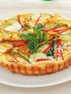 quiche di verdure, pancetta e provola