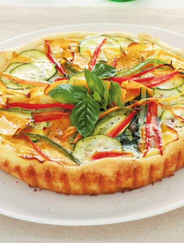 quiche di verdure, pancetta e provola