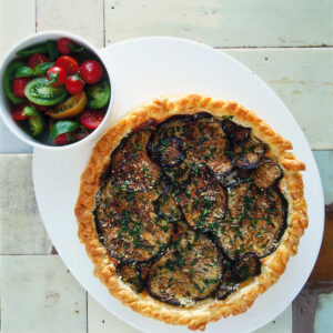 Torta salata al formaggio e melanzane