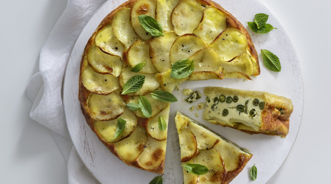 Cheesecake di fagiolini e patate