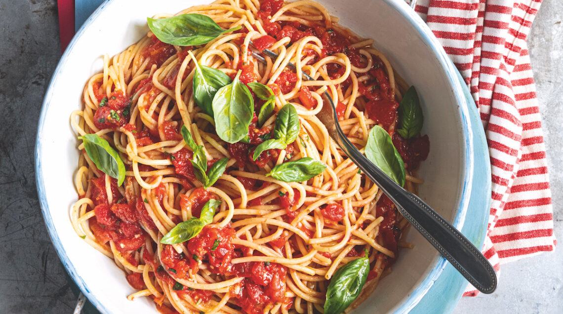 Spaghetti al pomodoro arrostito