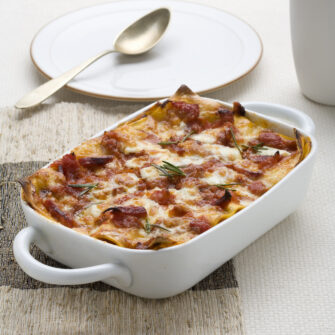 Lasagne con ragù mozzarella e scamorza