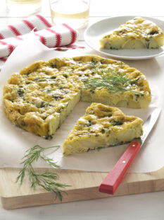 Tortilla al forno con patate novelle e finocchietto