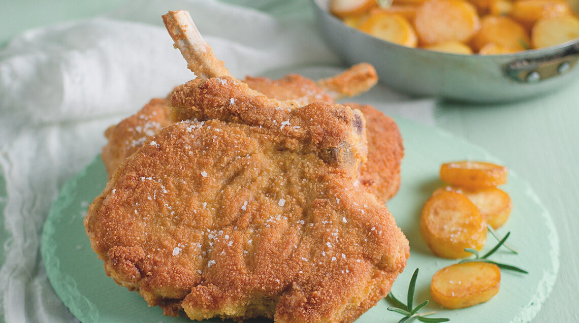 Cotoletta alla milanese con patatine