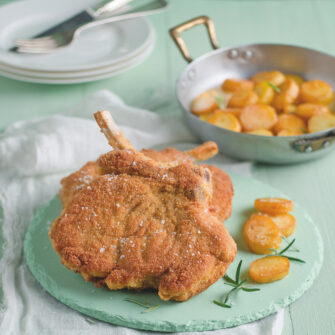 Cotoletta alla milanese con patatine