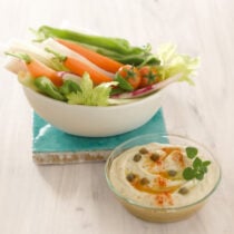 Dip di verdure con hummus leggero