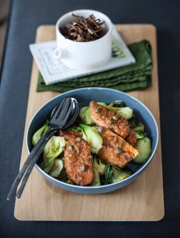 un secondo piatto vegetariano, veloce e gustoso. Con salsa shoyu e aceto di mele