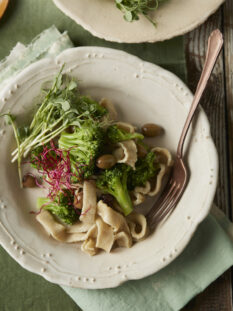 Tagliatelle broccoli e taggiasche - NP