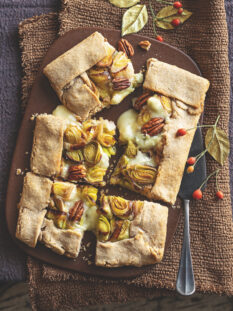 Tarte di porri al gorgonzola e noci pecan