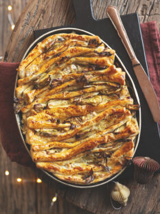 Sfogliata al camembert con carciofi