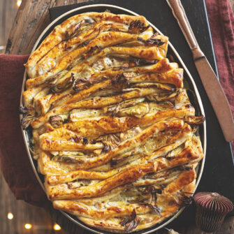 Sfogliata al camembert con carciofi