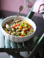 Fusilli di farro in salsa di canapa