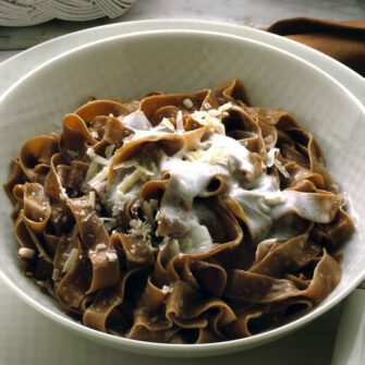 Tagliatelle al cacao con mascarpone